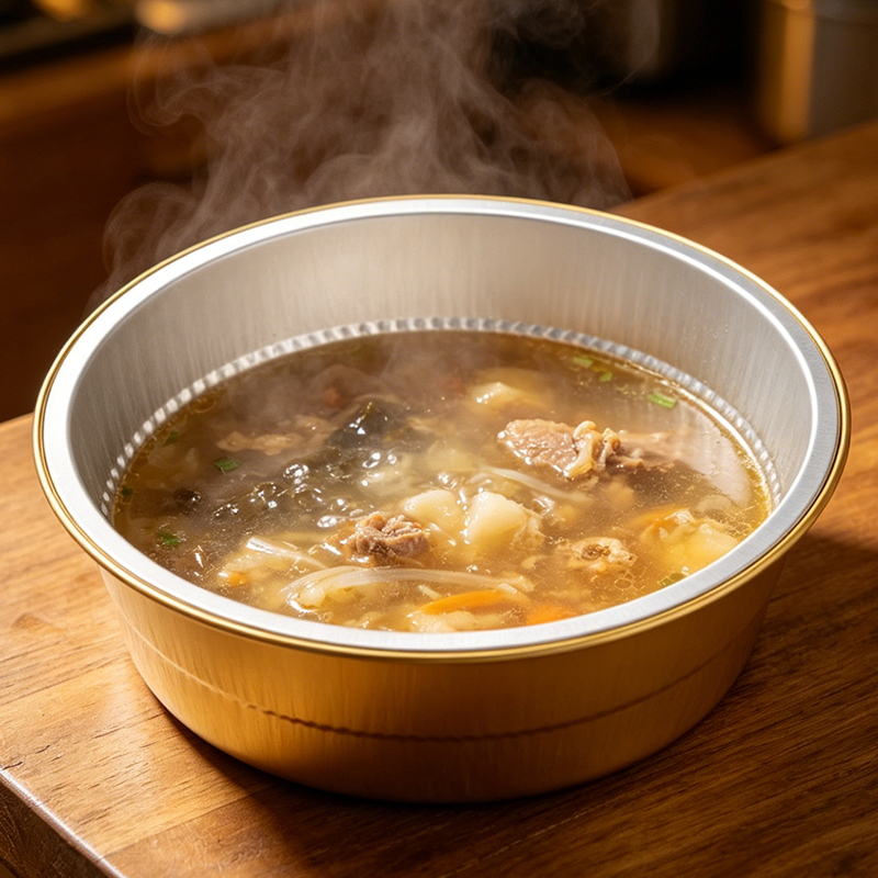 铝箔带盖餐盒160055