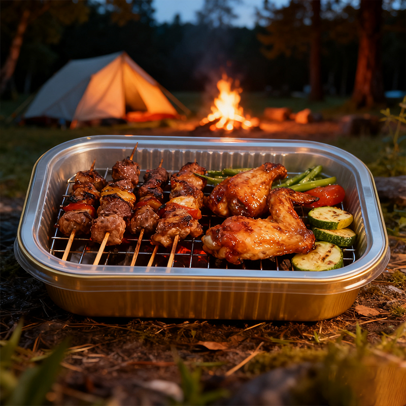 铝箔带盖餐盒2215