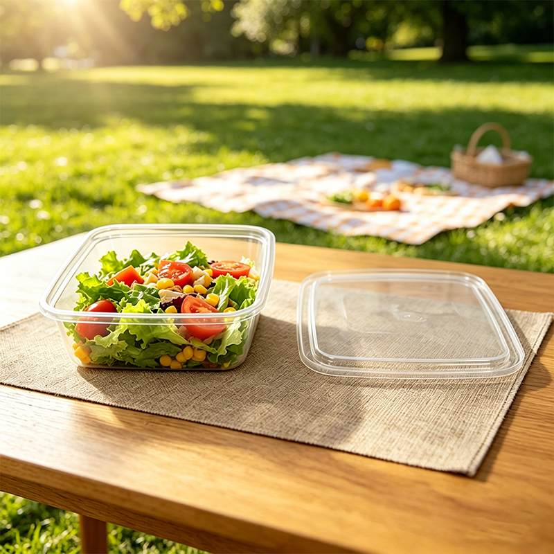 PET高透明带盖沙拉盒161653