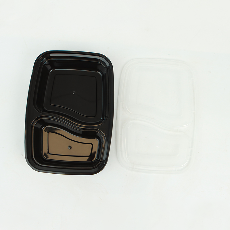 PP耐高温两格餐盒221545