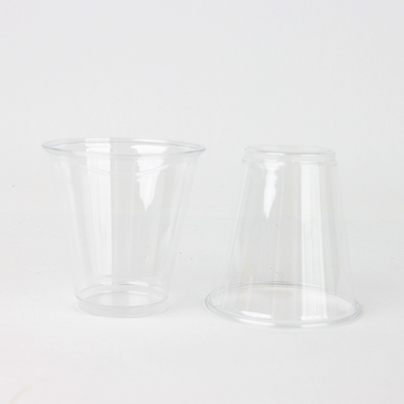 PET高透明带盖饮品杯78口径