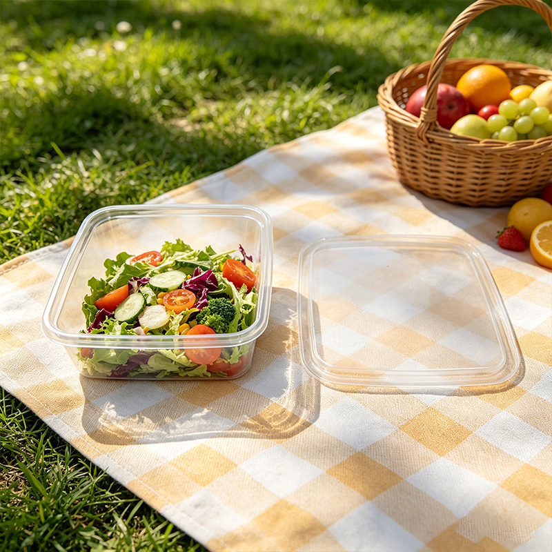 PET高透明带盖沙拉盒161653
