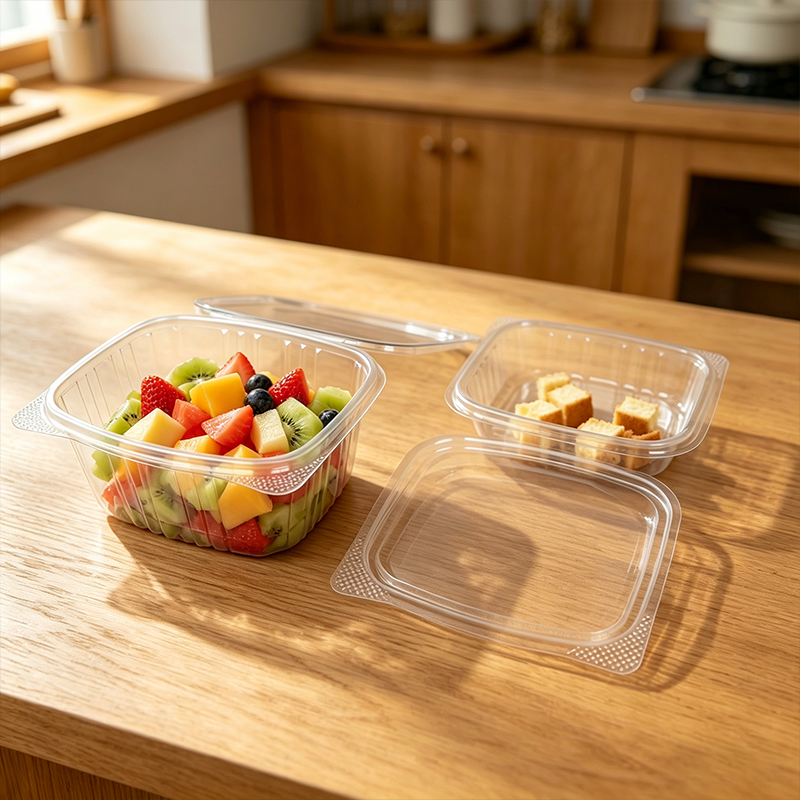 PET高透明连体沙拉盒161466