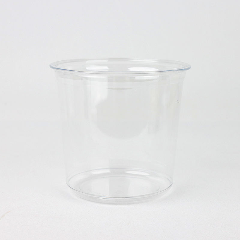 PET高透明带盖饮品杯117口径