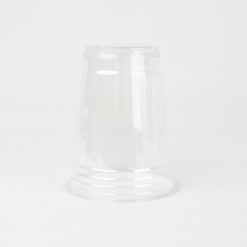PET高透明带盖饮品杯98口径
