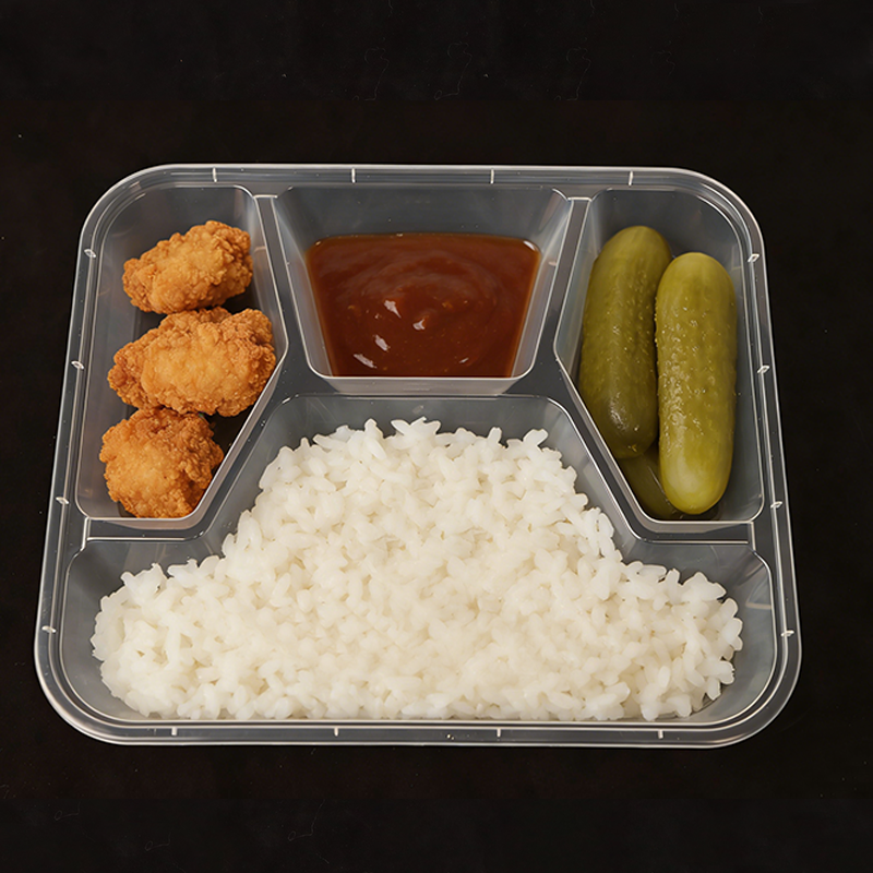 PP耐高温四格餐盒211832