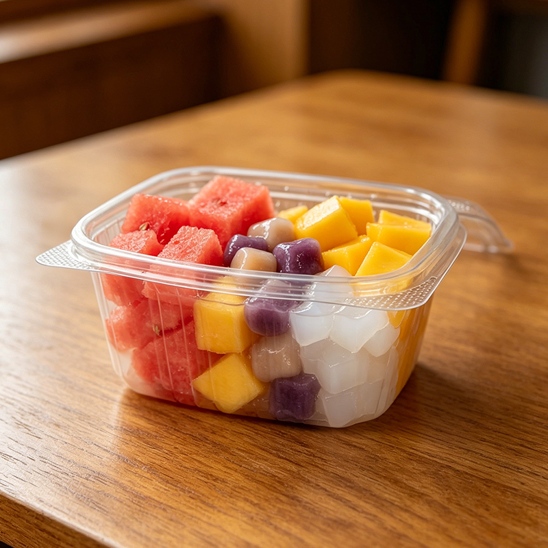 PET高透明连体沙拉盒161466