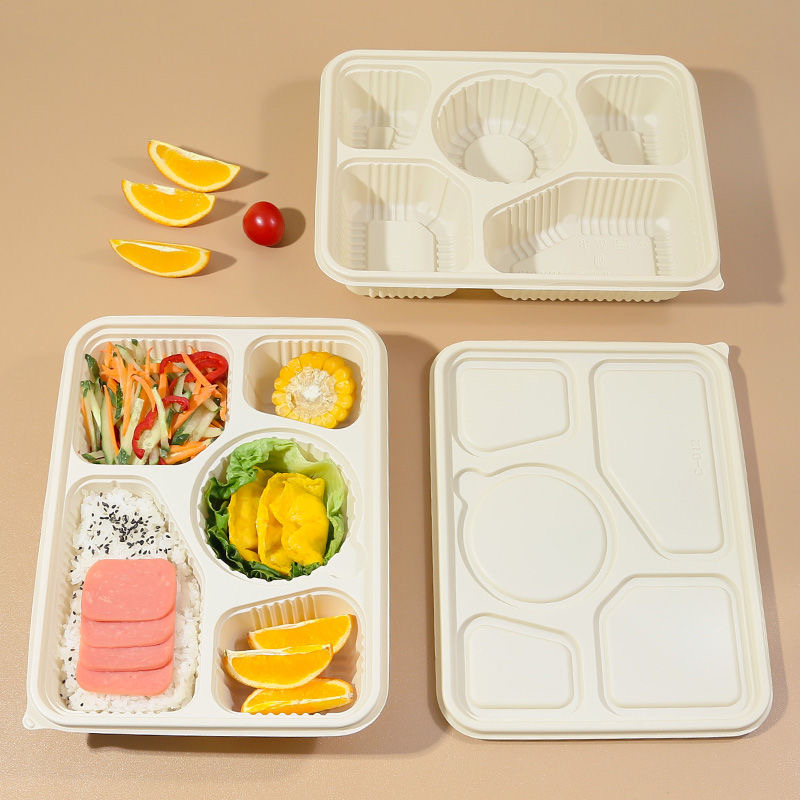 PP玉米淀粉带盖五格盒242045