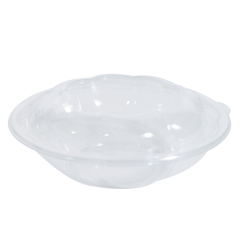 PET高透明带盖沙拉碗175口径