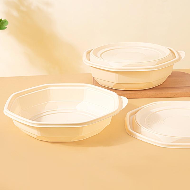 PP玉米淀粉带盖大容量汤碗25575