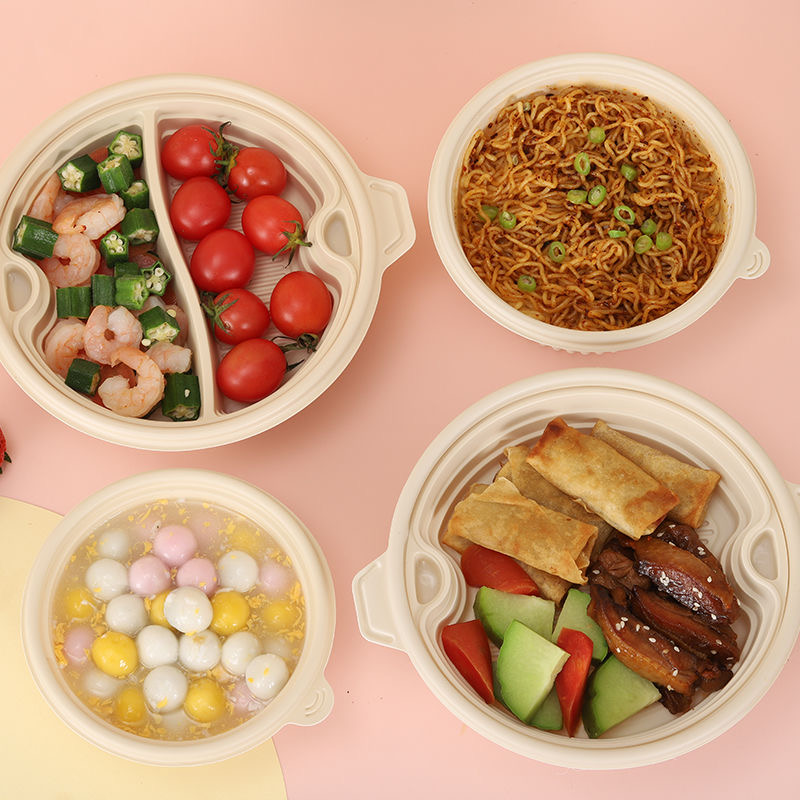 PP玉米淀粉带盖圆碗21085