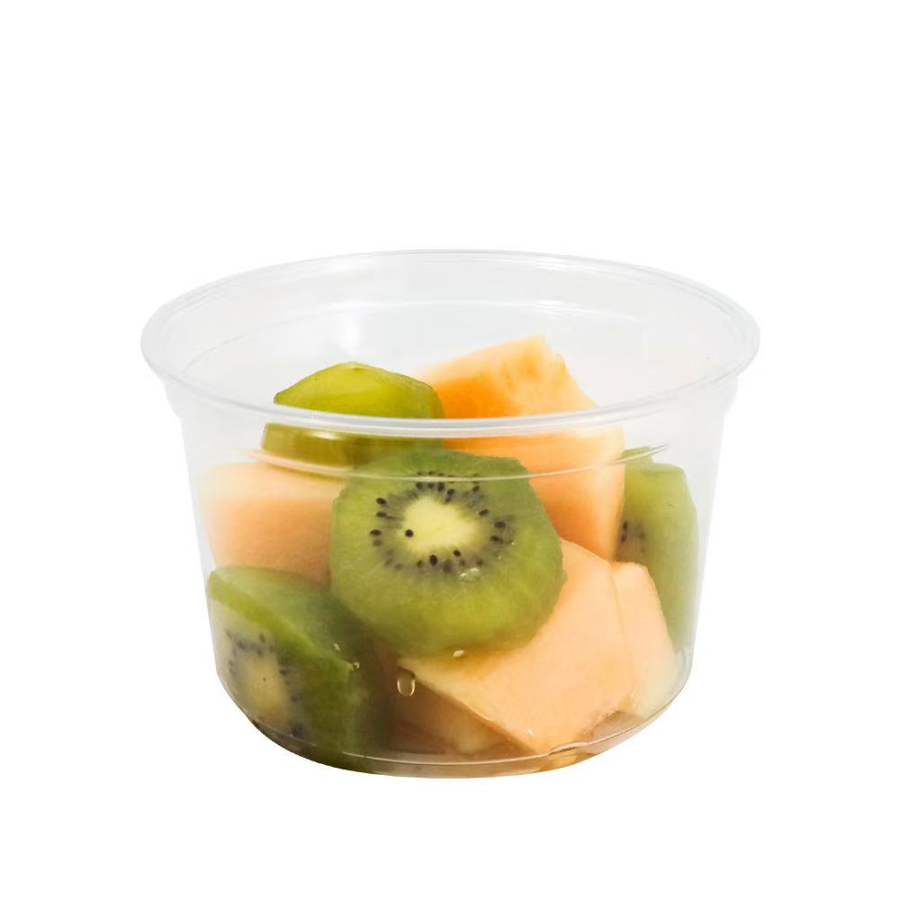 PET高透明带盖饮品杯117口径