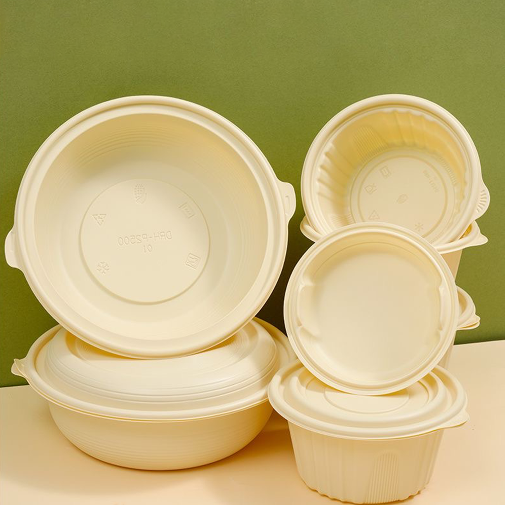 PP玉米淀粉带盖圆碗18555