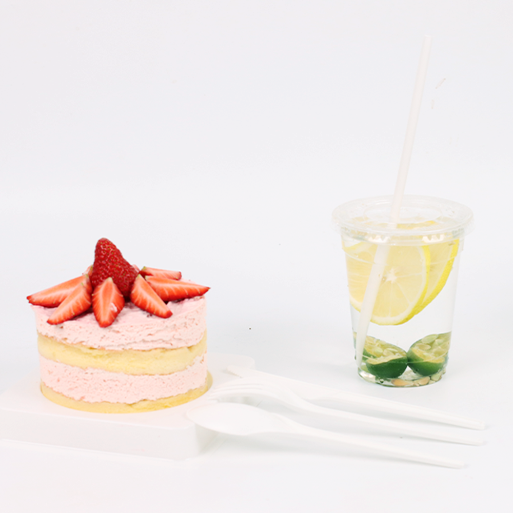 PLA可降解带盖饮料杯