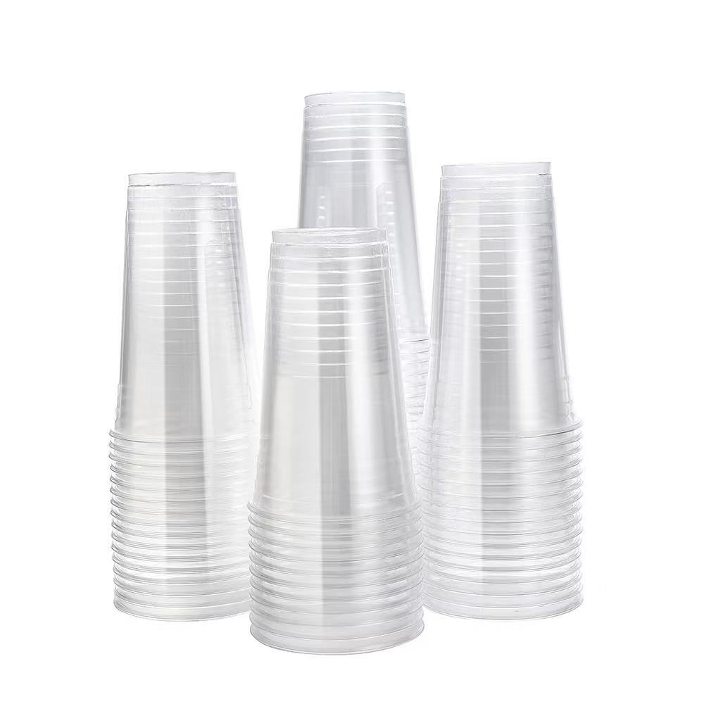 PET高透明带盖冷饮杯78口径