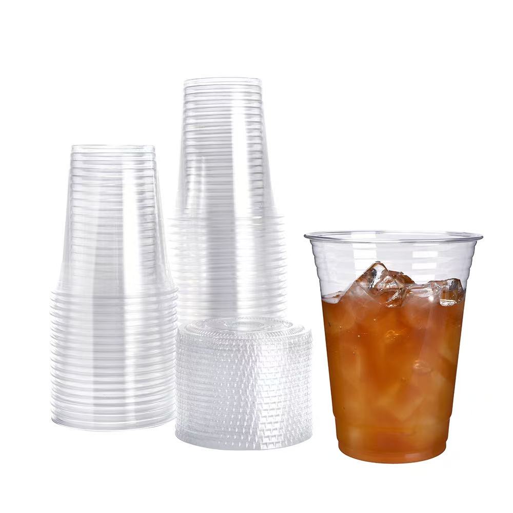 PET高透明带盖冷饮杯9<span class='highlight'>0</span>口径
