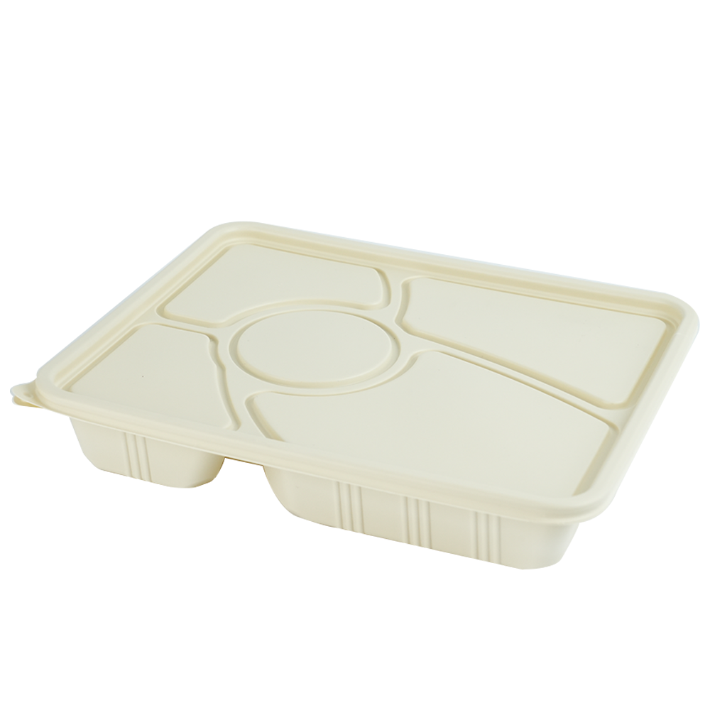 PP玉米淀粉带盖五格盒242045