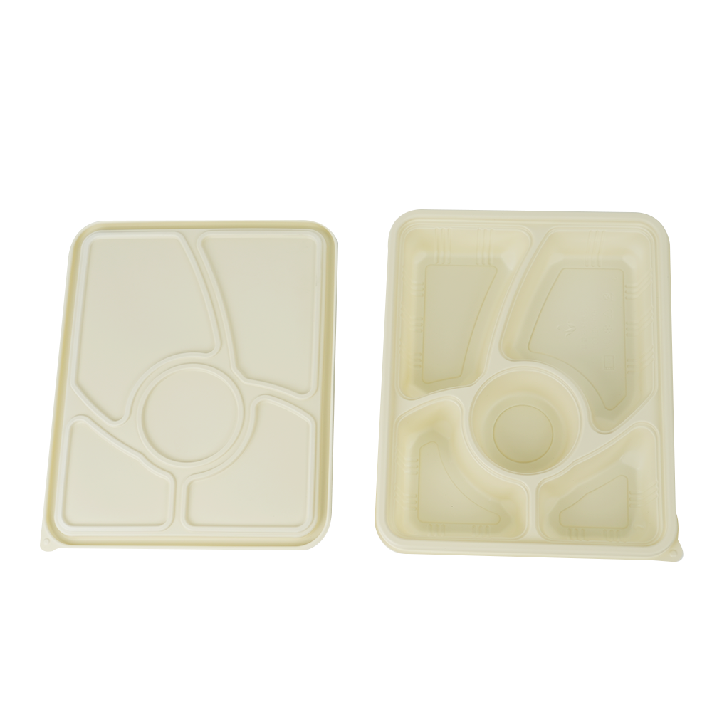 PP玉米淀粉带盖五格盒242045