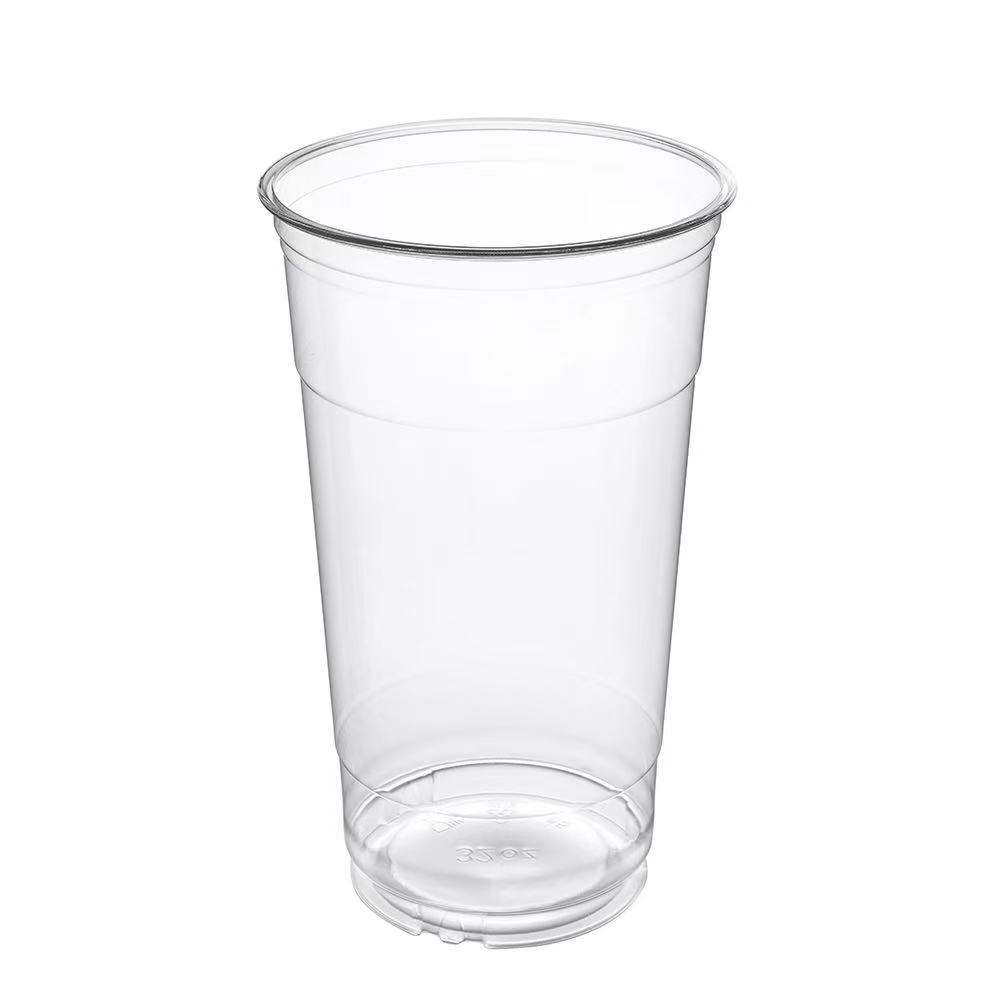 PET高透明带盖冷饮杯107口径