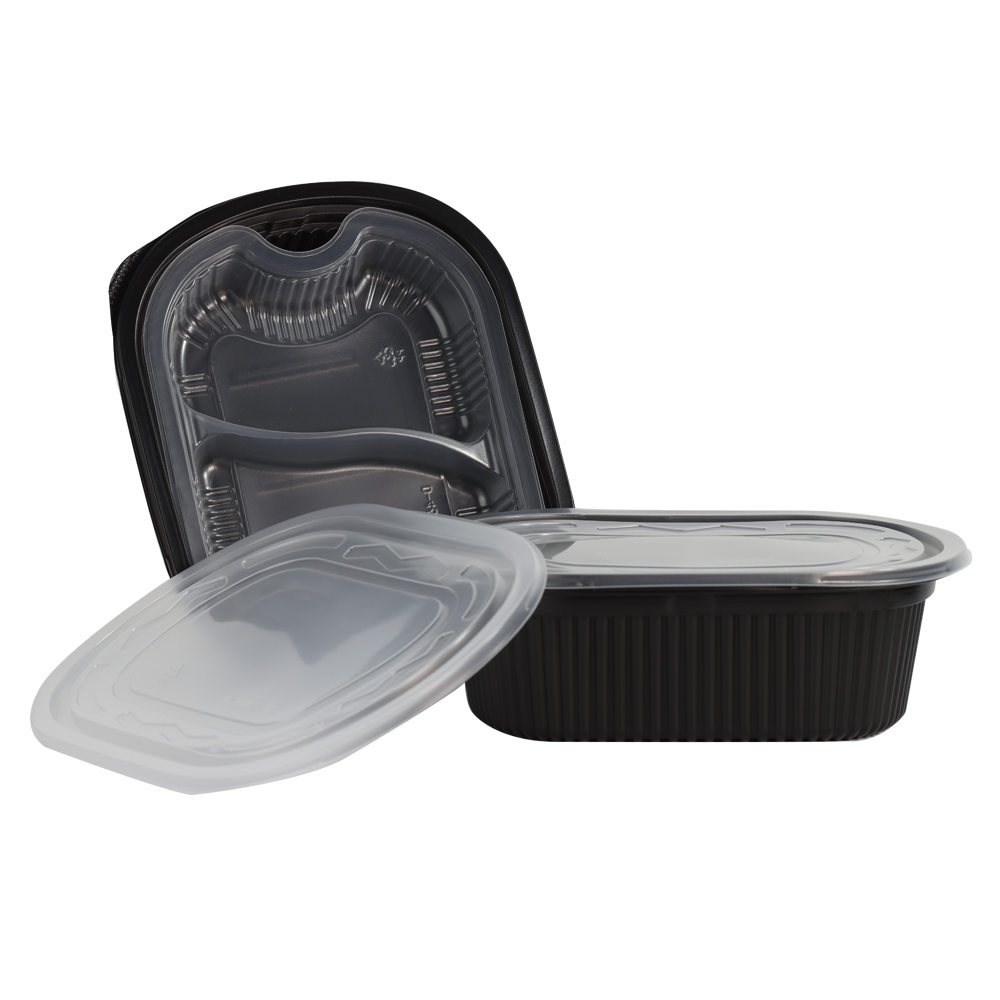 PP耐高温带盖快餐盒