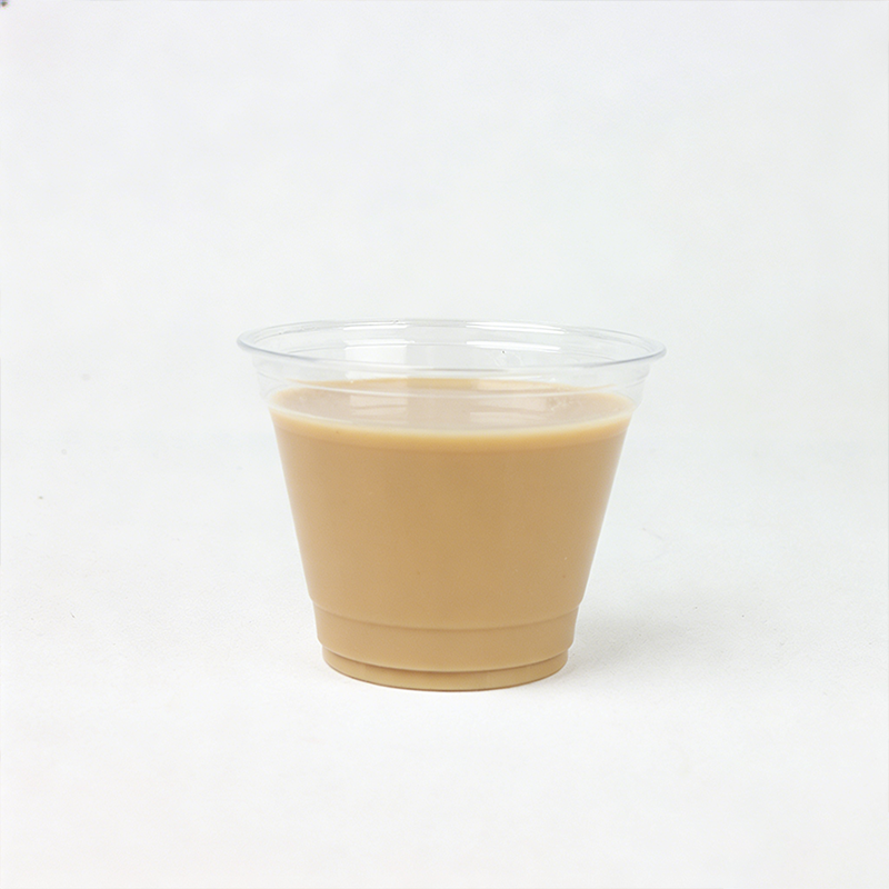 PET高透明带盖饮品杯90口径