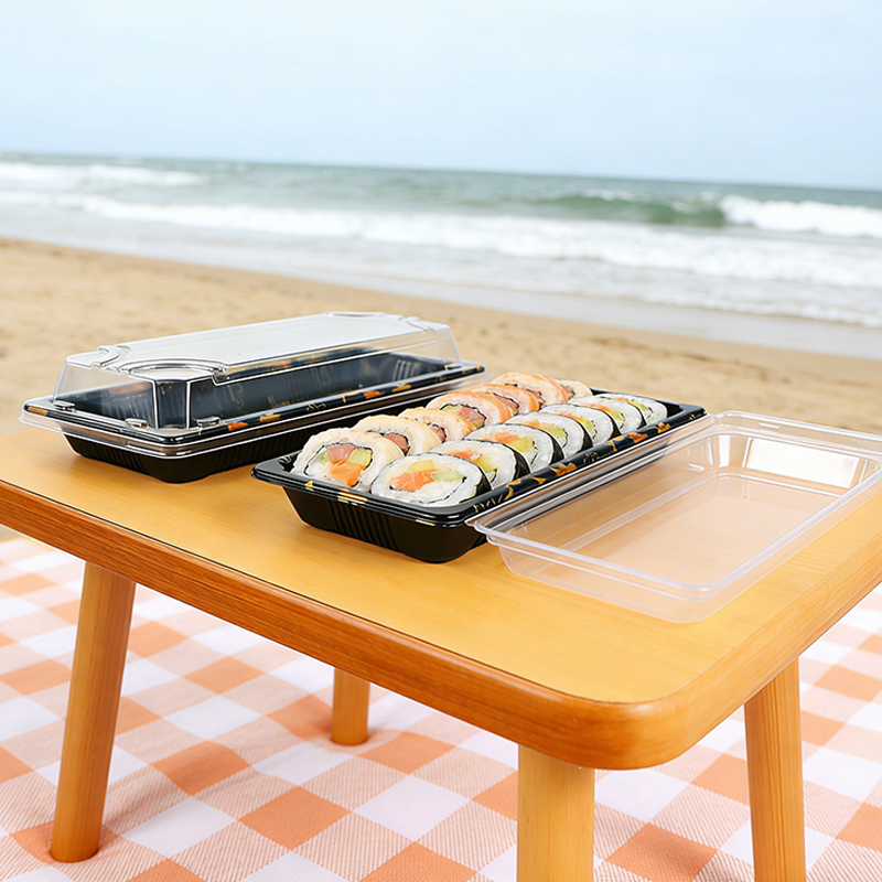 PET耐低温带盖寿司盒2009