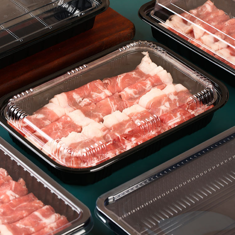 PET带盖肉卷盒