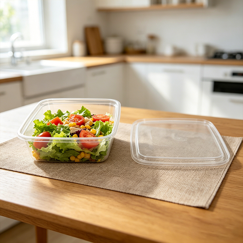 PET高透明带盖沙拉盒161653