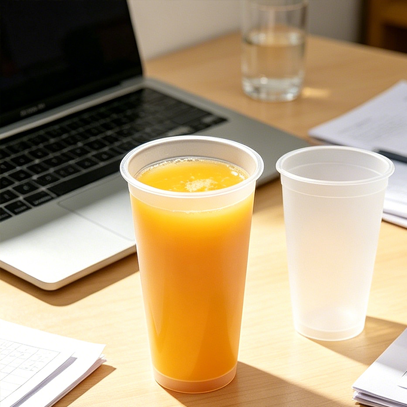 PP磨砂高脚饮品杯90口径