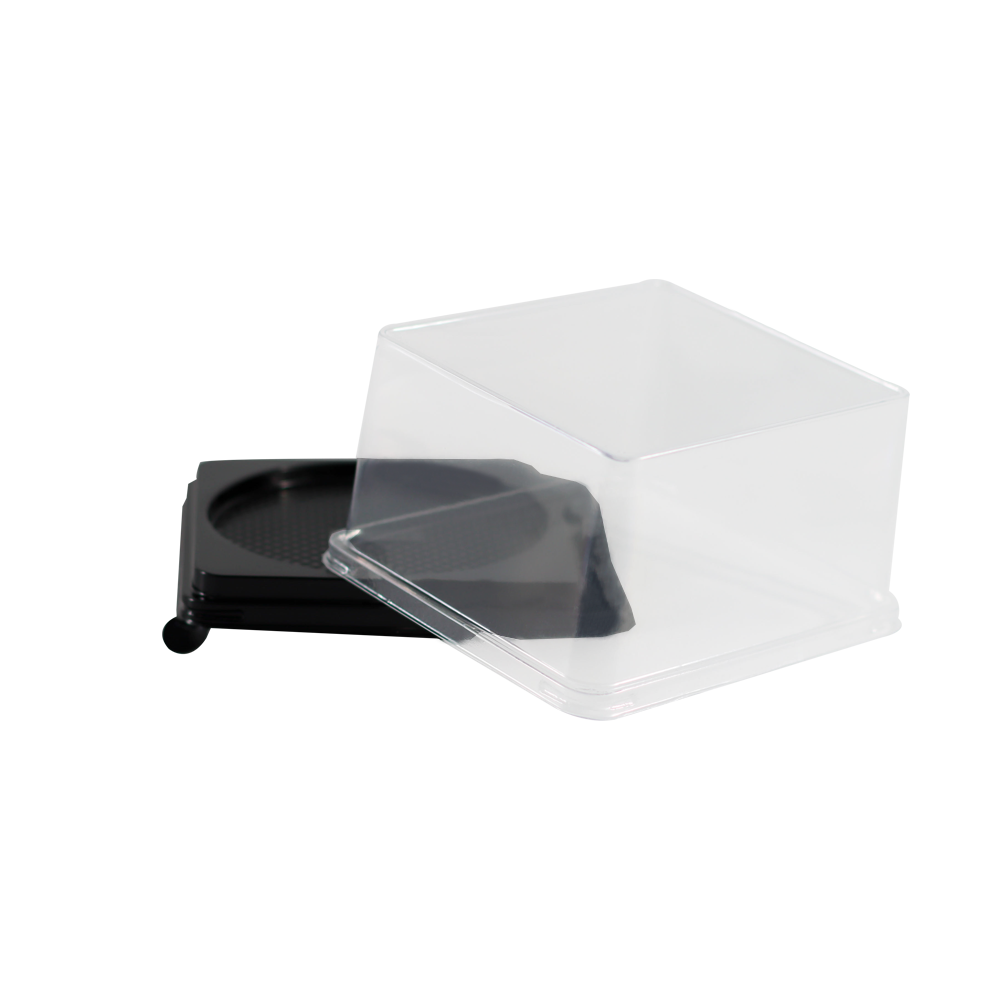 PET高透明耐低温带盖糕点盒141375