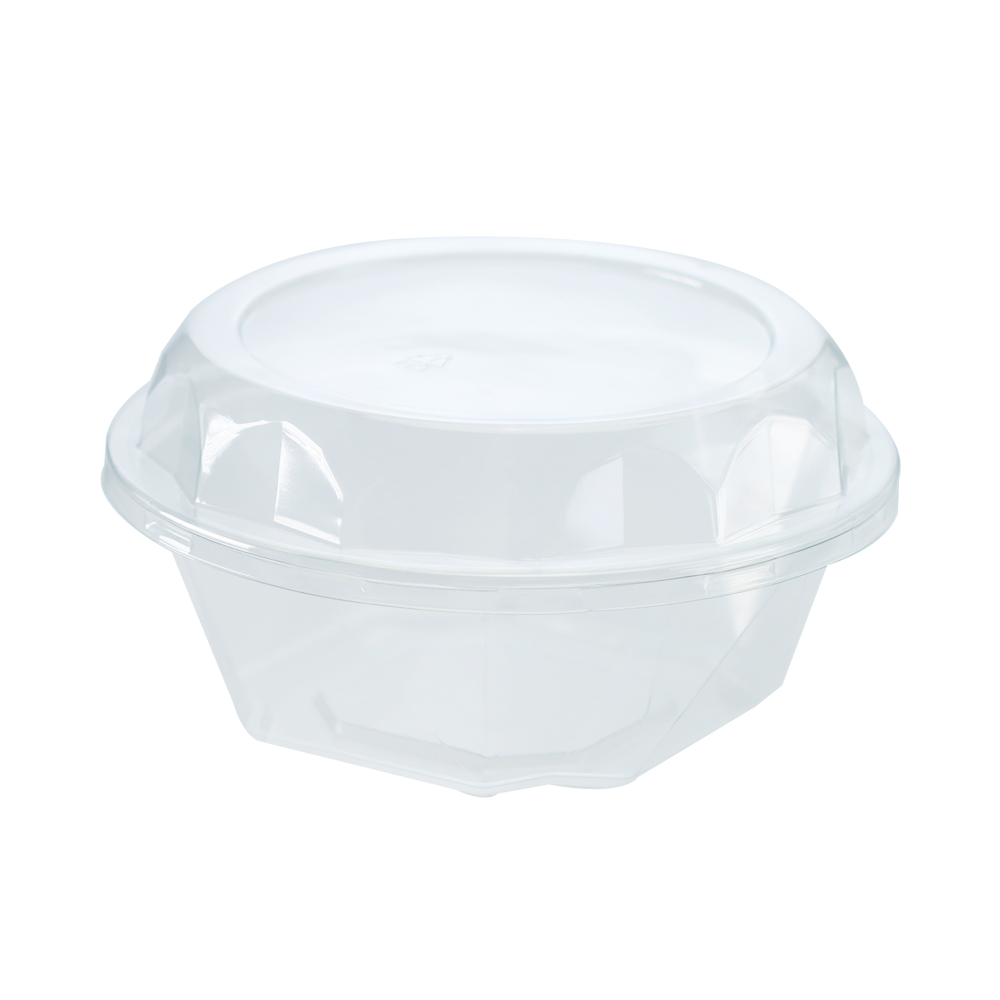 PET高透明带盖水晶沙拉碗180063